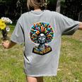Education Is Freedom History Month Teacher Books Afro Women's Comfort Colors T-Shirt Back Print Grey