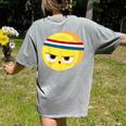 The Eggcellent Athlete Good Egg Teacher Halloween Food Group Women's Comfort Colors T-Shirt Back Print Grey