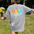 ELA Squad Teacher Back To School English Language Arts Women's Comfort Colors T-Shirt Back Print Grey ELA Squad Teacher Back To School English Language Arts Women's Comfort Colors T-Shirt Back Print Grey