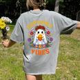 Espooky Vibes Spanish Mexican Halloween Ghost Teachers Women's Comfort Colors T-Shirt Back Print Grey Espooky Vibes Spanish Mexican Halloween Ghost Teachers Women's Comfort Colors T-Shirt Back Print Grey