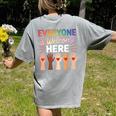 Everyone Is Welcome Here Shirt Teacher Women's Comfort Colors T-Shirt Back Print Grey