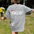 FA LA8 Christmas Santa Fa La Math Teacher Men Women Women's Comfort Colors T-Shirt Back Print Grey FA LA8 Christmas Santa Fa La Math Teacher Men Women Women's Comfort Colors T-Shirt Back Print Grey