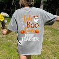 Faboolous INFANT Teacher Halloween Women's Comfort Colors T-Shirt Back Print Grey