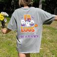 Fabulous Pre-K Teacher Halloween Costume Classroom Outfit Women's Comfort Colors T-Shirt Back Print Grey