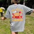 Fall In Love With Learning Pumpkin Thanksgiving Teacher Fall Women's Comfort Colors T-Shirt Back Print Grey