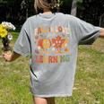 Fall In Love With Learning Retro Autumn Thanksgiving Teacher Women's Comfort Colors T-Shirt Back Print Grey Fall In Love With Learning Retro Autumn Thanksgiving Teacher Women's Comfort Colors T-Shirt Back Print Grey