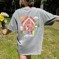 Farm Field Trip Squad Field Day 2025 Teachers Students Women's Comfort Colors T-Shirt Back Print Grey