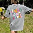 Field Day Fun Day Last Day Of School Teacher Student Women's Comfort Colors T-Shirt Back Print Grey