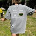 First Caffeinate Then Educate I Am Earning A Break Teacher Women's Comfort Colors T-Shirt Back Print Grey
