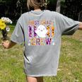 First Grade Boo Crew Teacher Student Halloween Costume Women's Comfort Colors T-Shirt Back Print Grey