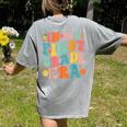 In My First Grade Era 1st Grade Teacher Back To School Women's Comfort Colors T-Shirt Back Print Grey