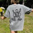 Frog Dissection Biology Anatomy Lab Science Teacher Women's Comfort Colors T-Shirt Back Print Grey