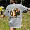 Fun Fall Book Lover Cute Teacher Student Halloween Women's Comfort Colors T-Shirt Back Print Grey Fun Fall Book Lover Cute Teacher Student Halloween Women's Comfort Colors T-Shirt Back Print Grey