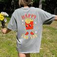 Fun Teacher Happy Fri Yay French Fries Friday Lovers Women's Comfort Colors T-Shirt Back Print Grey