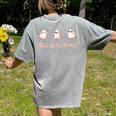 Ghost Ballet Dancer Halloween Dance Teacher Pas De Boo-Rée Women's Comfort Colors T-Shirt Back Print Grey Ghost Ballet Dancer Halloween Dance Teacher Pas De Boo-Rée Women's Comfort Colors T-Shirt Back Print Grey