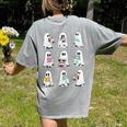 Ghost Reading Books Spooky Librarian Teacher Women Women's Comfort Colors T-Shirt Back Print Grey Ghost Reading Books Spooky Librarian Teacher Women Women's Comfort Colors T-Shirt Back Print Grey