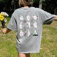 Ghost Science Teacher Chemistry Laboratory Halloween Costume Women's Comfort Colors T-Shirt Back Print Grey