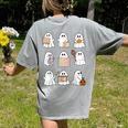 Ghost Speech Therapy Teacher Spooky Season Halloween Women's Comfort Colors T-Shirt Back Print Grey Ghost Speech Therapy Teacher Spooky Season Halloween Women's Comfort Colors T-Shirt Back Print Grey