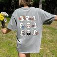 Ghosts With Books Library Halloween Men Women Kids Teacher Women's Comfort Colors T-Shirt Back Print Grey Ghosts With Books Library Halloween Men Women Kids Teacher Women's Comfort Colors T-Shirt Back Print Grey