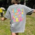 In My Glowing Teacher Era Teaching Back To School Women's Comfort Colors T-Shirt Back Print Grey In My Glowing Teacher Era Teaching Back To School Women's Comfort Colors T-Shirt Back Print Grey