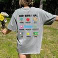 God Says Im Teacher Christian Back To School Religious Women's Comfort Colors T-Shirt Back Print Grey God Says Im Teacher Christian Back To School Religious Women's Comfort Colors T-Shirt Back Print Grey