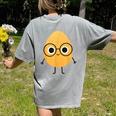 Good Egg Teacher Halloween Costume The Smart Cookie Women's Comfort Colors T-Shirt Back Print Grey