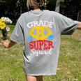 Grade 8 Super Squad Superhero Teacher Team Women's Comfort Colors T-Shirt Back Print Grey Grade 8 Super Squad Superhero Teacher Team Women's Comfort Colors T-Shirt Back Print Grey