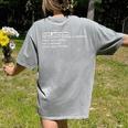 Grammar Teacher And Punny Punctuation Women's Comfort Colors T-Shirt Back Print Grey