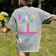 Groovy Day Care Some Days I Rock It Day Care Teacher Life Women's Comfort Colors T-Shirt Back Print Grey