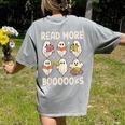 Groovy Halloween Ghost Read More Boooooks Librarian Teacher For Men Women Kids Women's Comfort Colors T-Shirt Back Print Grey Groovy Halloween Ghost Read More Boooooks Librarian Teacher For Men Women Kids Women's Comfort Colors T-Shirt Back Print Grey