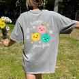 Groovy Happy To See Your Face Teacher School Appreciation Women's Comfort Colors T-Shirt Back Print Grey Groovy Happy To See Your Face Teacher School Appreciation Women's Comfort Colors T-Shirt Back Print Grey