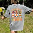 Groovy Thanksgiving With My Gnomie Women Teacher Fall Gnome Women's Comfort Colors T-Shirt Back Print Grey Groovy Thanksgiving With My Gnomie Women Teacher Fall Gnome Women's Comfort Colors T-Shirt Back Print Grey