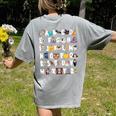 Halloween Alphabet ABCs Learning Kindergarten Teacher Men Women Kids Women's Comfort Colors T-Shirt Back Print Grey