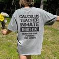 Halloween Calculus Teacher Prisoner Costume Women's Comfort Colors T-Shirt Back Print Grey Halloween Calculus Teacher Prisoner Costume Women's Comfort Colors T-Shirt Back Print Grey