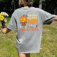 Halloween You Can't Scare Toddler Teacher For Men Women Women's Comfort Colors T-Shirt Back Print Grey Halloween You Can't Scare Toddler Teacher For Men Women Women's Comfort Colors T-Shirt Back Print Grey