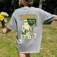 Halloween Costume Haunted By 67 Ghost Math Teacher Professor Women's Comfort Colors T-Shirt Back Print Grey Halloween Costume Haunted By 67 Ghost Math Teacher Professor Women's Comfort Colors T-Shirt Back Print Grey