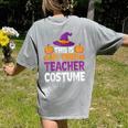 Halloween Costumes For Teachers Tired Teacher Costume Tee Women's Comfort Colors T-Shirt Back Print Grey