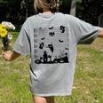 Halloween Music Note Clefs Spooky Ghost For Music Teacher Women's Comfort Colors T-Shirt Back Print Grey