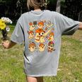 Halloween PE Teacher Costume Ghost Physical Education Women's Comfort Colors T-Shirt Back Print Grey