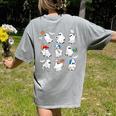 Halloween PE Teacher Ghost Playing Soccer Football Baseball Women's Comfort Colors T-Shirt Back Print Grey Halloween PE Teacher Ghost Playing Soccer Football Baseball Women's Comfort Colors T-Shirt Back Print Grey