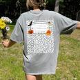 Halloween Teacher Composition Book Notebook Matching Group Women's Comfort Colors T-Shirt Back Print Grey Halloween Teacher Composition Book Notebook Matching Group Women's Comfort Colors T-Shirt Back Print Grey