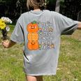 Halloween Teacher Shirt I Teach The Cutest Pumpkins In Patch Men Women Kids Women's Comfort Colors T-Shirt Back Print Grey