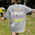 Halloween Teacher Will Trade Students For Candy Women Men Women's Comfort Colors T-Shirt Back Print Grey Halloween Teacher Will Trade Students For Candy Women Men Women's Comfort Colors T-Shirt Back Print Grey