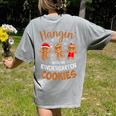 Hangin My Kindergarten Cookie Gingerbread Christmas Teacher For Men Women Kids Women's Comfort Colors T-Shirt Back Print Grey Hangin My Kindergarten Cookie Gingerbread Christmas Teacher For Men Women Kids Women's Comfort Colors T-Shirt Back Print Grey