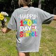 Happy 100th Day Of School 100 Days Of School Teacher Student Women's Comfort Colors T-Shirt Back Print Grey