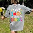 Happy 100th Day Of School Teachers 100 Days Of School Kids Women's Comfort Colors T-Shirt Back Print Grey Happy 100th Day Of School Teachers 100 Days Of School Kids Women's Comfort Colors T-Shirt Back Print Grey