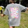 Happy Dot Day Bow Coquette For Teacher Girls Women's Comfort Colors T-Shirt Back Print Grey Happy Dot Day Bow Coquette For Teacher Girls Women's Comfort Colors T-Shirt Back Print Grey