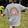 Happy Fri-Yay Friday Lovers Fun Teacher Leopard Rainbow Men Women Girls Kids Women's Comfort Colors T-Shirt Back Print Grey Happy Fri-Yay Friday Lovers Fun Teacher Leopard Rainbow Men Women Girls Kids Women's Comfort Colors T-Shirt Back Print Grey