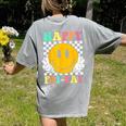 Happy Fri-Yay Teacher Friday Weekend School Women's Comfort Colors T-Shirt Back Print Grey Happy Fri-Yay Teacher Friday Weekend School Women's Comfort Colors T-Shirt Back Print Grey