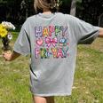 Happy Fri-Yay Teacher Fry Yay Friday Weekend Cute Fri-Yay Women's Comfort Colors T-Shirt Back Print Grey Happy Fri-Yay Teacher Fry Yay Friday Weekend Cute Fri-Yay Women's Comfort Colors T-Shirt Back Print Grey